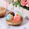 3Pcs/Set Wooden Coffee Mug Holder Decorative Round Stool Pedestal Flower Plants Pot