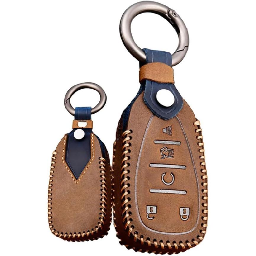 Smart Remote Key Fob Holder Fit for Chevrolet Chevy Equinox Camaro Genuine Leather Car Keycover 2/3/4/5 Buttons