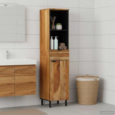 vidaXL Badezimmerschrank Braun 38 X 33 X 160 Cm Massivholz Mango