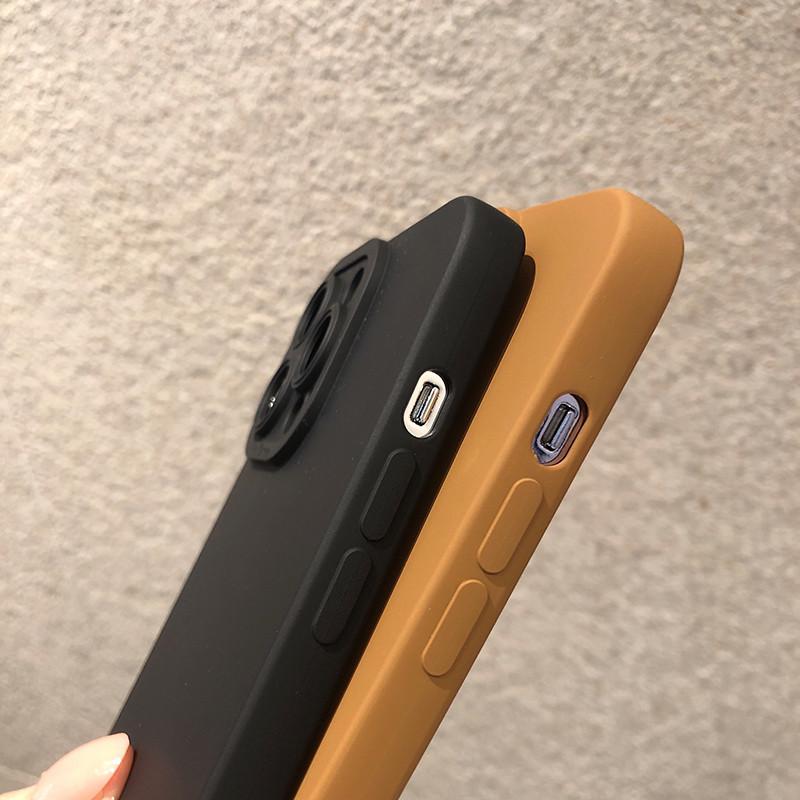 Matte Silicone Soft Phone Case For For Iphone16 13 14 1 12 11 Pro Max XR X XS 8 7 Plus Camera Lens Portector Back Cover