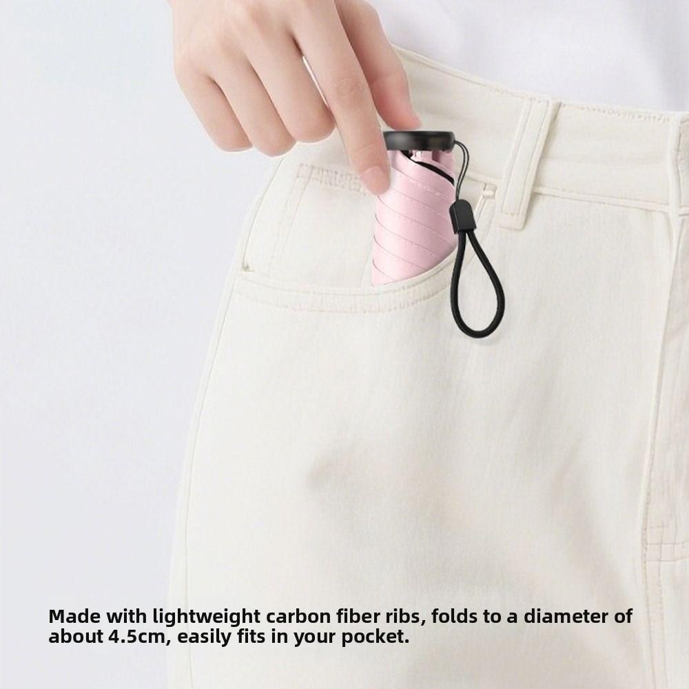 Foldable Mini Umbrella UPF50+ UV Sun Umbrella Pocket Umbrella Dual-Use for Sunny&Rainy Days