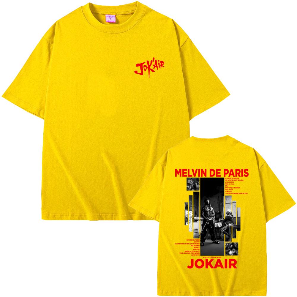 Rapper Jokair Melvin De Paris Graphic Tshirt Men Women Hip Hop Fashion Pop Music Short Sleeve Tshirts Casual Vintage T Shirts