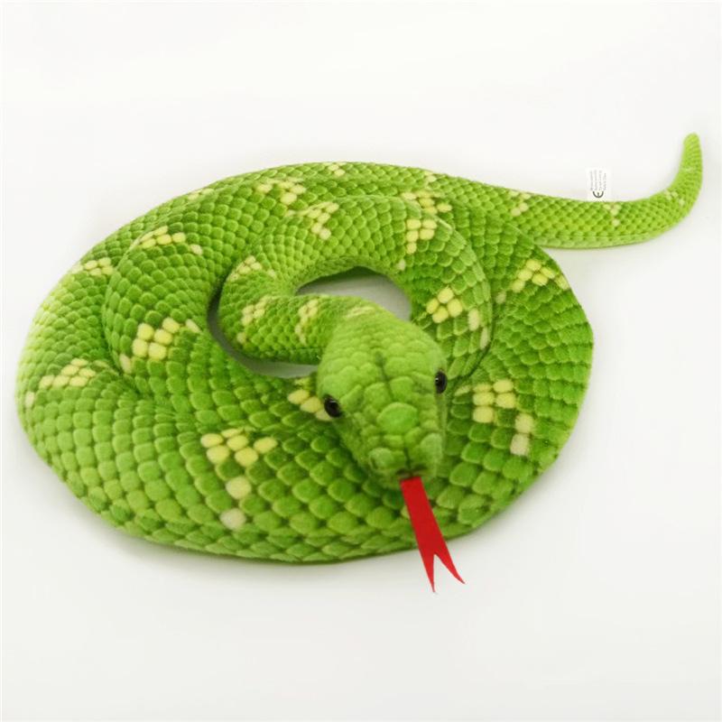 Large Golden Python Water Snake Plush Toy - Realistic Snake Ornament Prank Gift for Adults