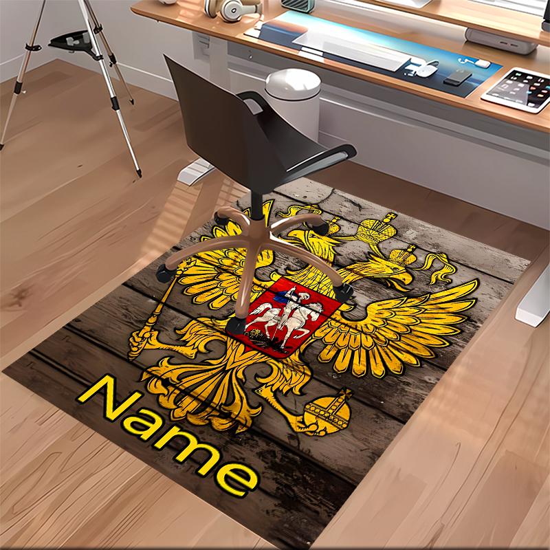 Custom personalization Coat of arms of Russia Print Area Rug - Soft, Washable Non-Slip Indoor Mat,Living Room,Home&Office Decorative Rug