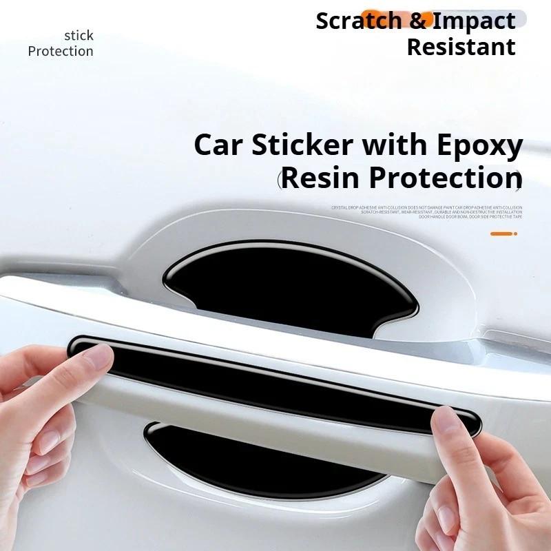 Fits for Mercedes Benz 8pcs Car Door Handle Bowl Scratch Sticker Protector Film