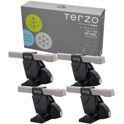 Terzo by PIAA Багажник на крышу Базовый багажник Опора 4 шт Тип крепления на крышу, черный, полностью запираемый EF14BL