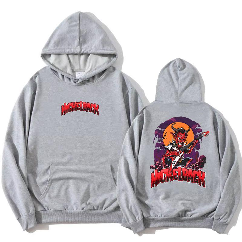 Nickelback Devil Went Down Hoodies Unisex Streetwear Long Sleeve Casual Hooded Sweatshirt Design Graphic Print Merch Women Men