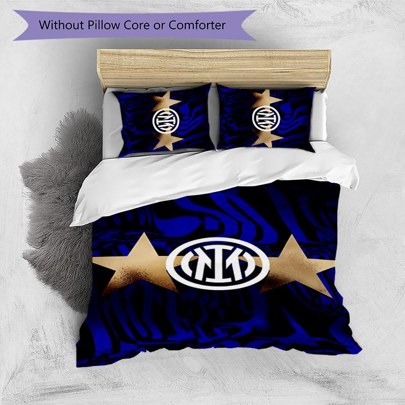 3pcs I-Internazionale Milano (8) Design Cover Set - HD Printed Bedding with 1 Cover and 2 Pillowcases - Perfect for Home and Dorm Decor