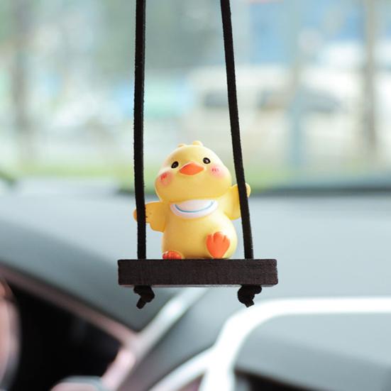 Подвеска для зеркала заднего вида, пара уток, подвесное украшение, легко повесить, очаровательный внешний вид, подвесное украшение для салона автомобиля