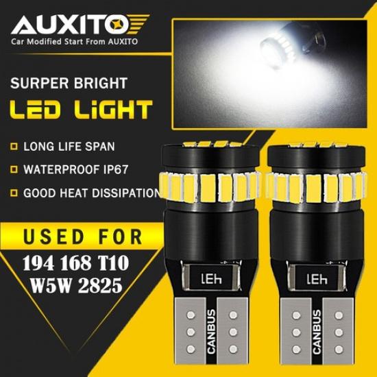 2Pcs T10 168 2825 194 LED License Plate Light Bulb 6000K Bright White EOA