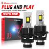 2 шт. Светодиодные фары D2S D4S CANBUS HID D2R D4R Turbo LED 30000 лм 300 Вт Двусторонние 30 шт. Чип CSP 6000K Plug And Play Автомобильная лампа Ксенон