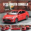 1/32 Toyota Corolla Hybrid Toy Car for Children Diecast Alloy Metal Miniature Model Pull Back Sound & Light Collection Gift Kid
