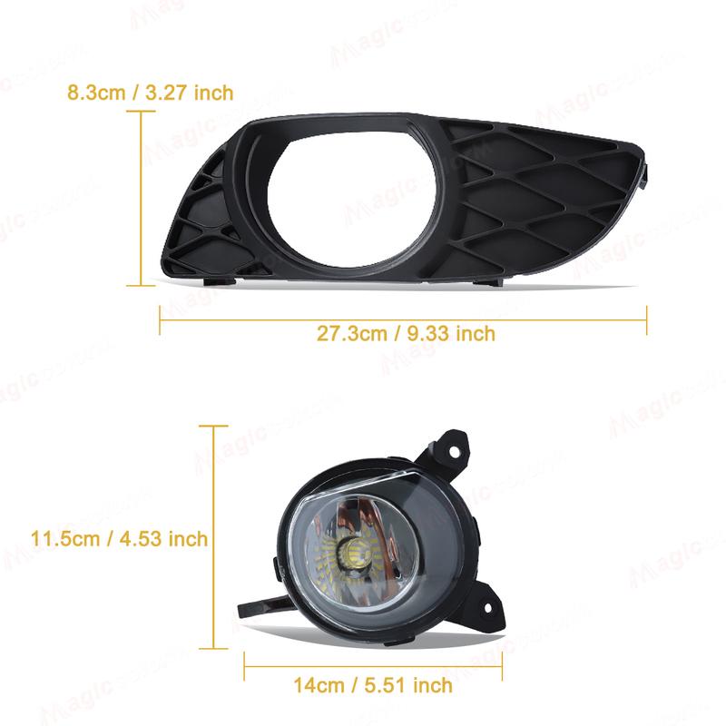 Светодиодная противотуманная фара для Toyota Yaris Vitz 2003 2004 2005 2006 Противотуманные фары Автомобильный передний бампер Противотуманные фары с рамками Провода Реле 12В