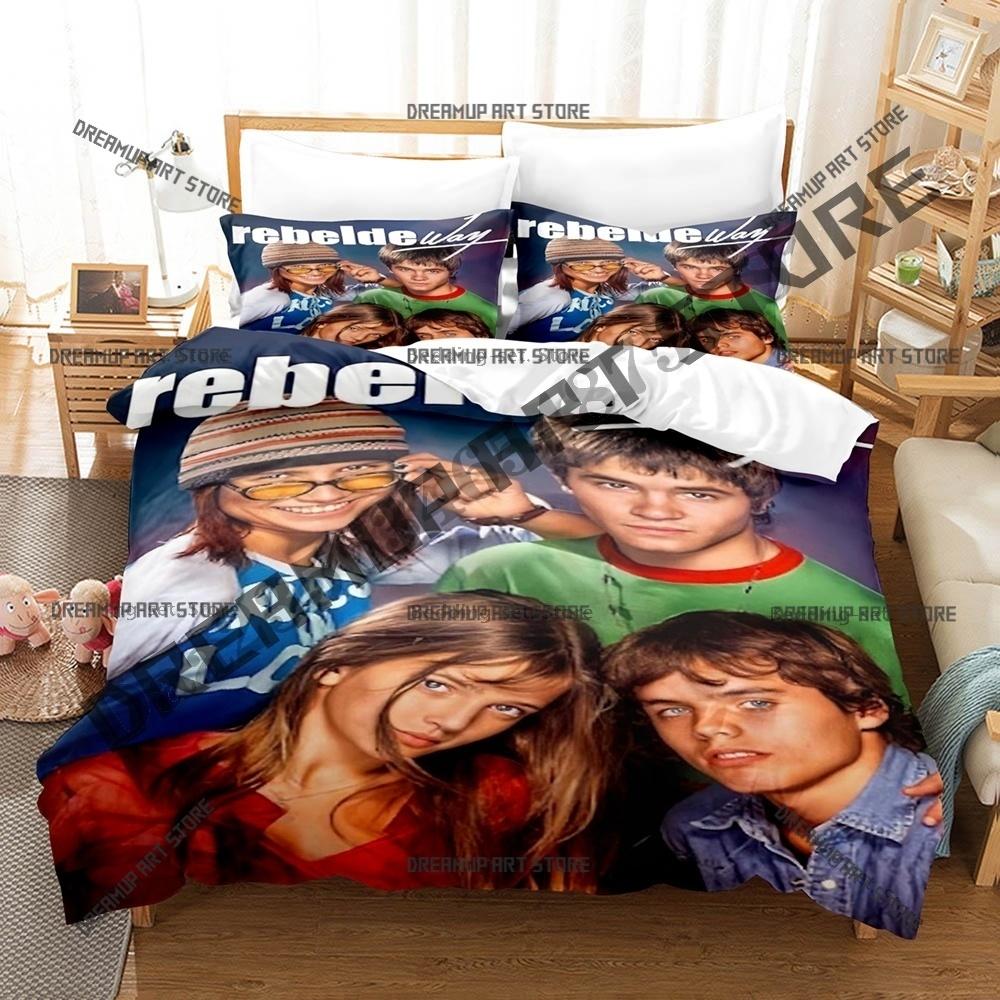 3D Печать Rebelde Way ТВ Шоу Постельное Белье Комплект Односпальный Queen King Полный Размер Пододеяльник Наволочка Постель Мальчики Девочки Взрослый Домашний Текстиль
