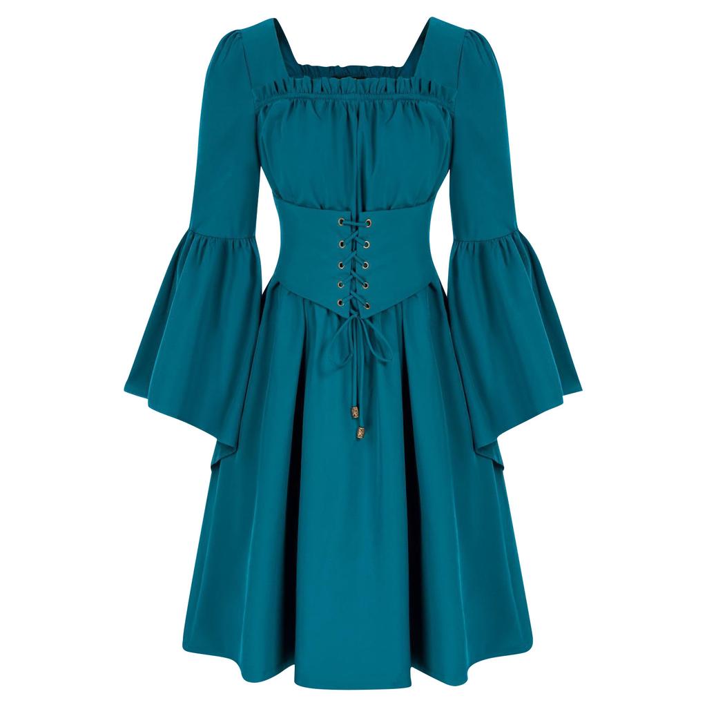 Женское однотонное узкое платье с разрезом на бретельках и завязками