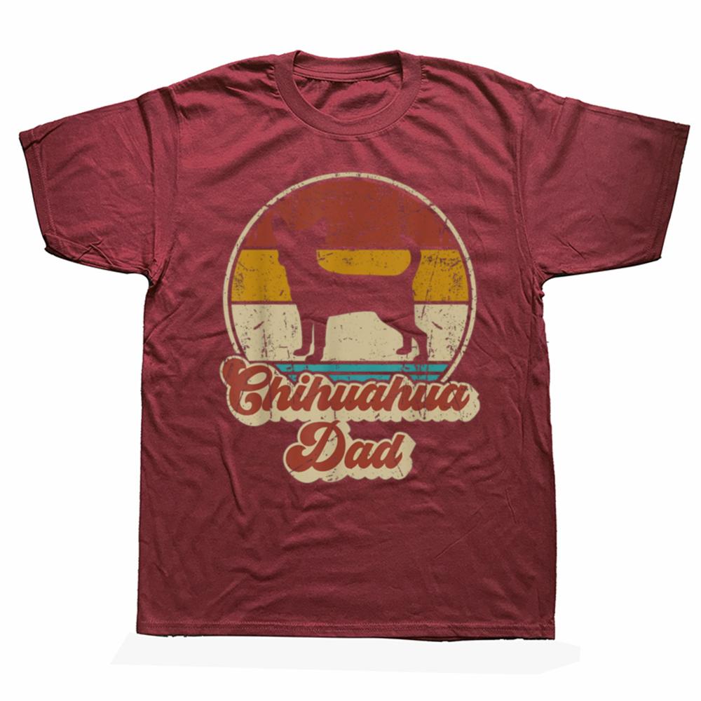 New Chihuahua Dog Dad Funny Vintage Graphic Tops Men Oversized Tshirt Summer Hip Hop Fashion Short Sleeve Crewneck T Shirts