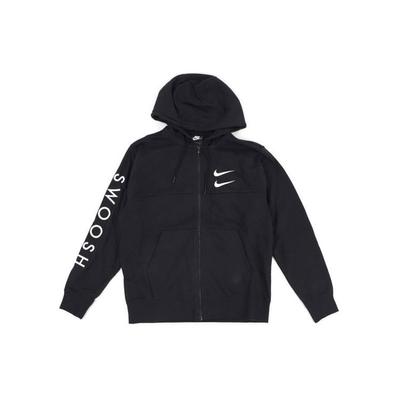 Куртка с капюшоном на молнии с вышивкой Swoosh Мужская верхняя одежда Черный CU3927-010