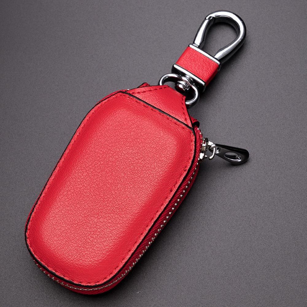 Unisex Keys Organizer Zipper Covers Key Holder Car Keychain Leather
