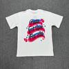 2026 High Quality Tshirt Mens Womens Loose Fashion Letter Candy Red And Blue Print Pattern Tshirt High Quality Cotton Tops
