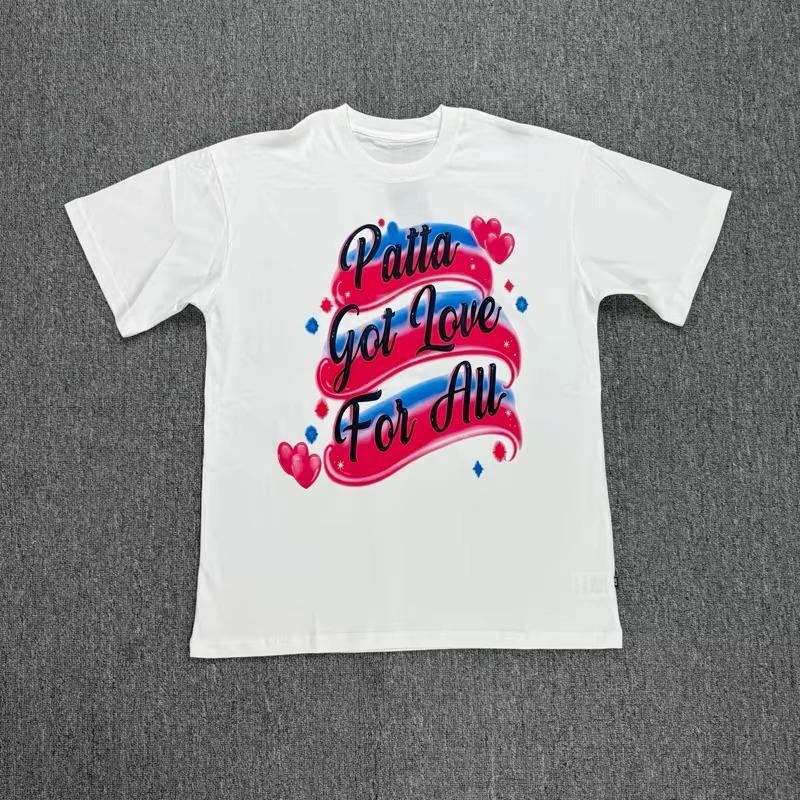 2026 High Quality Tshirt Mens Womens Loose Fashion Letter Candy Red And Blue Print Pattern Tshirt High Quality Cotton Tops