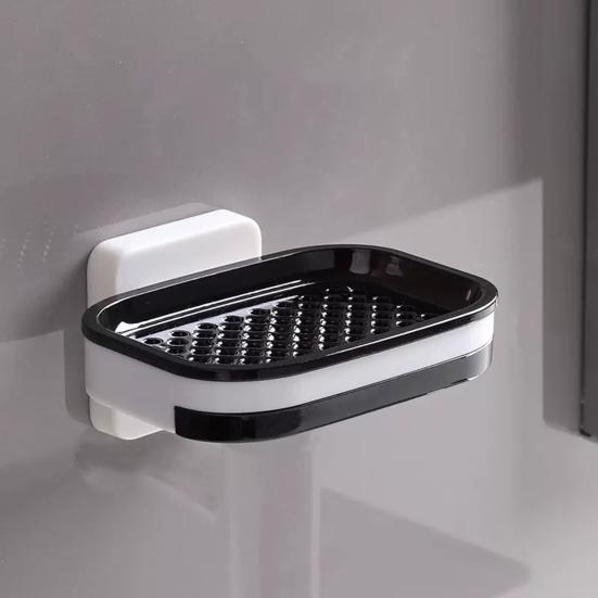 Мыльница Двухслойная Мыльница для душа с Сильной Присоской Легко Устанавливается Без Сверления Настенная Мыльница