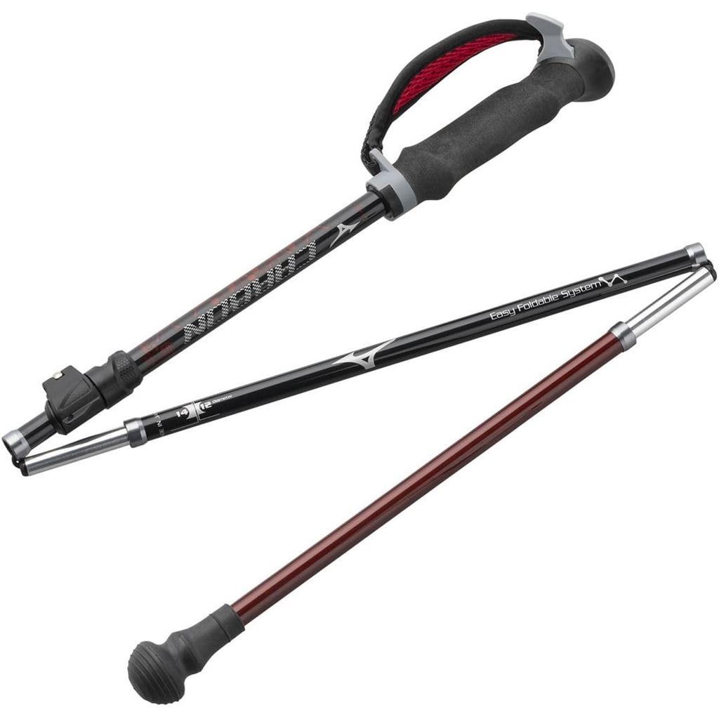 Mizuno Nordic Walk Folding Carbon Walking Set of C3JTPB20 Poles, 2, Unisex, Blue,