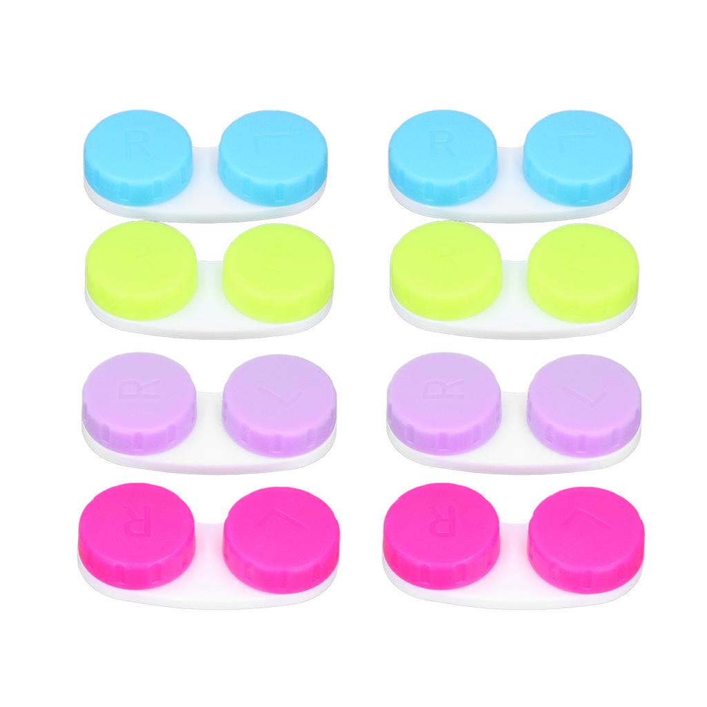 16pcs Contact Lens Case Colorful Contact Lens Soak Storage Container for Outdoor Activities Travel
