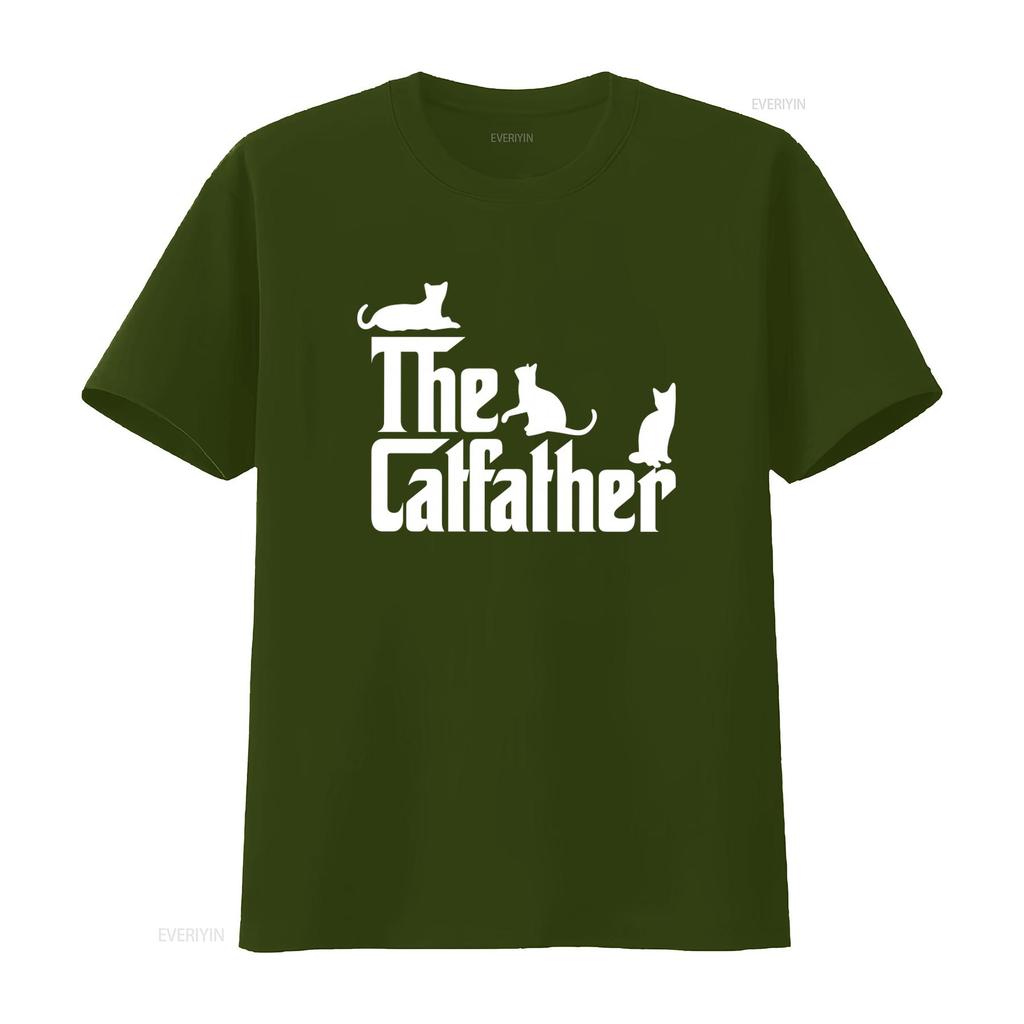 The Cat Father T Shirt Funny Dad Owner Fathers Day Classic Daddy Lover vintage Washed homme Soft Slightly Comfortable Unisex