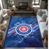 Blackburn Rovers Football Print Crystal Velvet Rug, Comfortable Water Absorbent Non Slip Indoor Floor Carpet