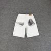 Mens Streetwear Loose Fit Denim Pants With Plum Blossom Embroidery Casual Straight Leg Jeans