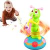 Children's Electric Caterpillar Saxophone Toys, Dancing Saxophone Caterpillar, Battery Powered Baby Sensory Musical Toys with Music and LED Lights