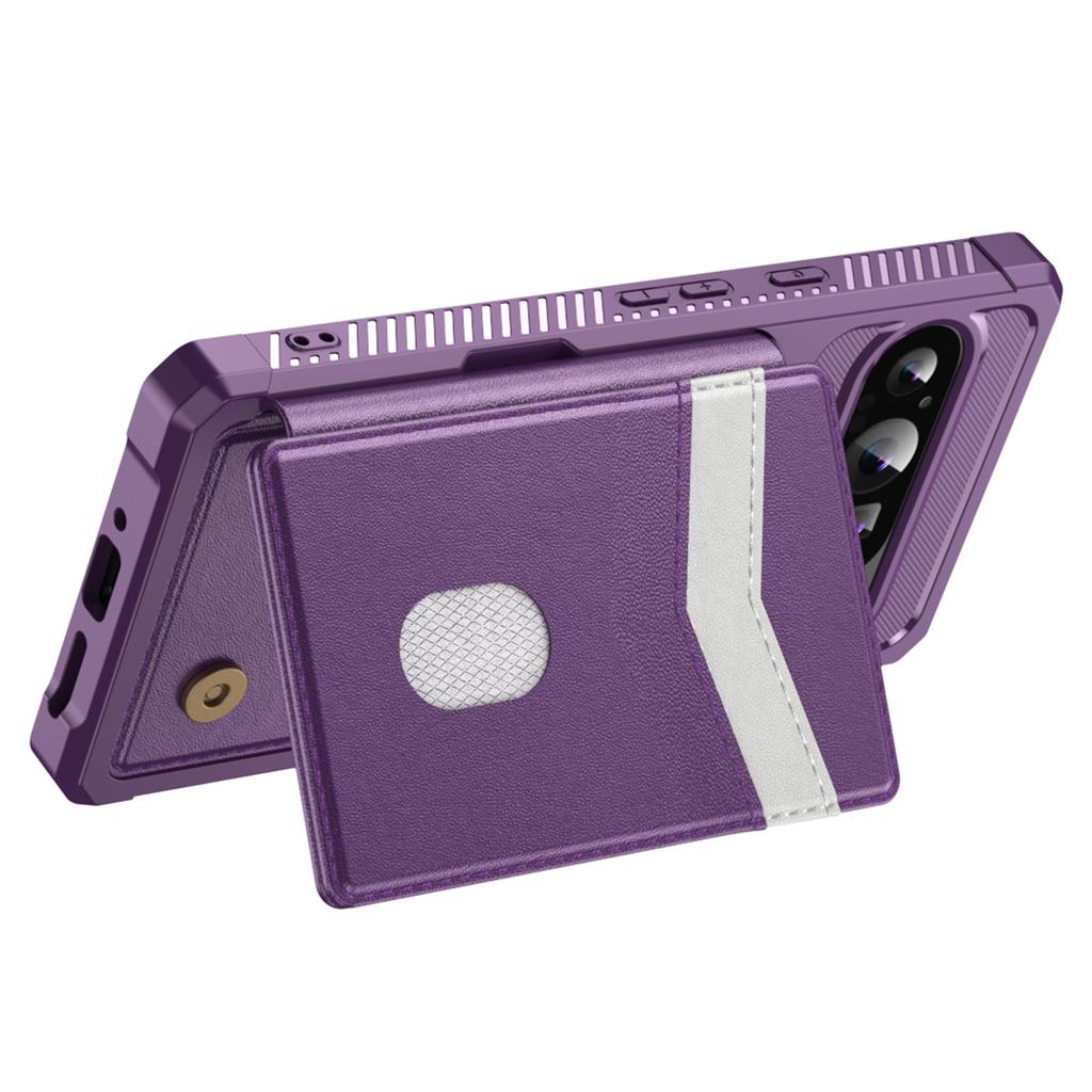 For Google Pixel 10/Pixel 10 Pro Case RFID Blocking Card Slot Kickstand Leather + TPU Phone Cover