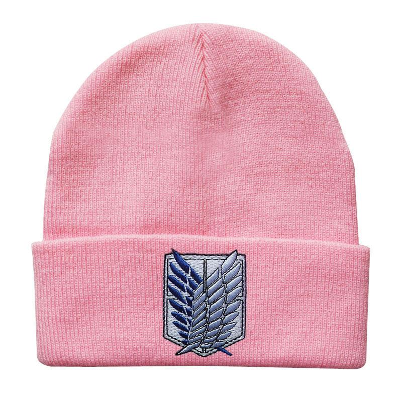 Wings of Freedom Anime Attack on Titan Embroidered Knit Hat Woolen Hat Warm Student Hat Unisex Cold Weather Hat
