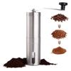 Manual Coffee Grinder Portable Stainless Steel Burr Coffee Bean Grinder with Ceramic Grinding Burr for Espresso Travel