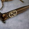 Б/у солнцезащитные очки GUCCI архив y2k с переплетающимся логотипом очки gucci коричневые