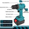 3 In 1 288VF 520N.M Brushless Electric Drill Impact Rechargeable Furnish Handheld Cordless Screwdriver with Lithium Battery