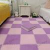15Pcs Interlocking Fluffy Tiles with Border Square Rug Plush Puzzle Foam Floor Mat for Kids Thick Bedroom Floor Decoration