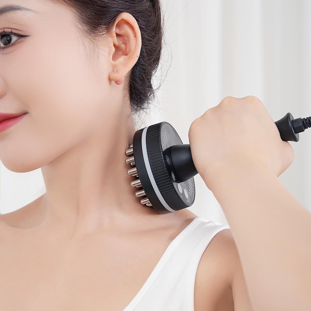 Электрический массажер для тела Гуаша, сжигающий жир, скрабирующий аппарат для похудения, щетка для меридиана, инструмент Гуаша, вибрация, инфракрасное тепло, антицеллюлитный