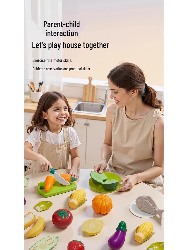 Игрушечный набор для резки фруктов и овощей Beiensh для детей: Игровой набор для жевания для мальчиков и младенцев - Идея подарка