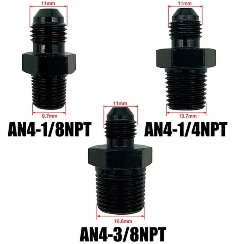 2 шт. Прямые фитинги с наружной резьбой AN4 AN6 AN8 AN10 AN12 на 1/4NPT 1/8NPT 3/8NPT 3/4 NPT, адаптеры для шлангов топливного маслоохладителя