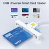 Смарт-кард-ридер Type-C USB 2.0 Plug-and-Play кард-ридер для Windows Портативный считыватель банковских чип-карт Легкий считыватель CAC ID-карт