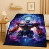 HD Cartoon T-Transformers Optimus Prime Bumblebee Flannel Blanket,Soft Warm Plush Throw for Home Bedroom Bed Sofa Cover Office