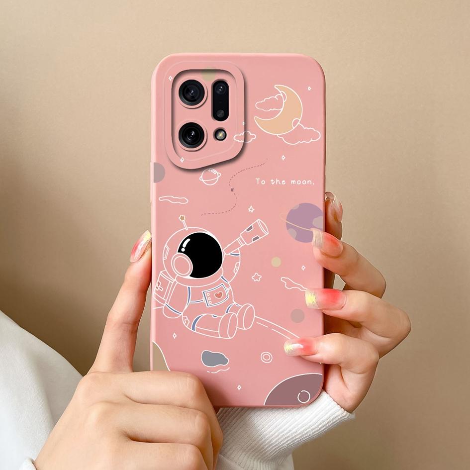 Чехол для телефона для OPPO K10 Pro K3 K5 K7 K9X Narzo 50A Neo 9 Prime, милый модный чехол-космонавт, жидкий матовый противоударный мягкий силикон для бампера OPPO