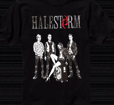 Halestorm Band Black Retro Short Sleeve All Sizes S To 5Xl 2F118