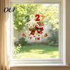 Decorative Glass Clings Happy New Year Window Cling, 2027 Crochet Sheep Snowflake Holiday Decor Sticker Glas Sticker, Reusable Christmas Decoration