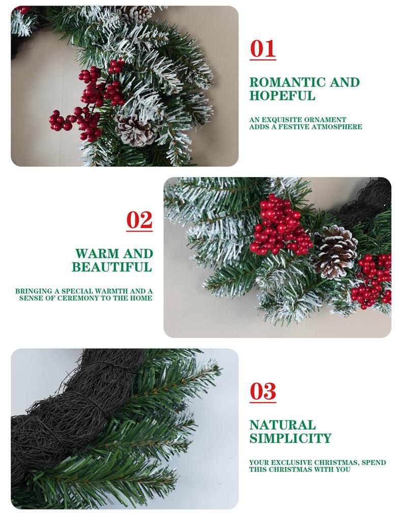 Hua Ying Fu Green Plant Combination Door & Window Hanging Ornament with Money Leaf & Eucalyptus Wreath