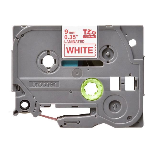 Ламинированная лента для этикеток BROTHER P-TOUCH TZE-222 - Красная на белом - 9 мм