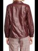 Shirt Women Burgundy Designer Leather Casual Lambskin Stylish Genuine Handmade