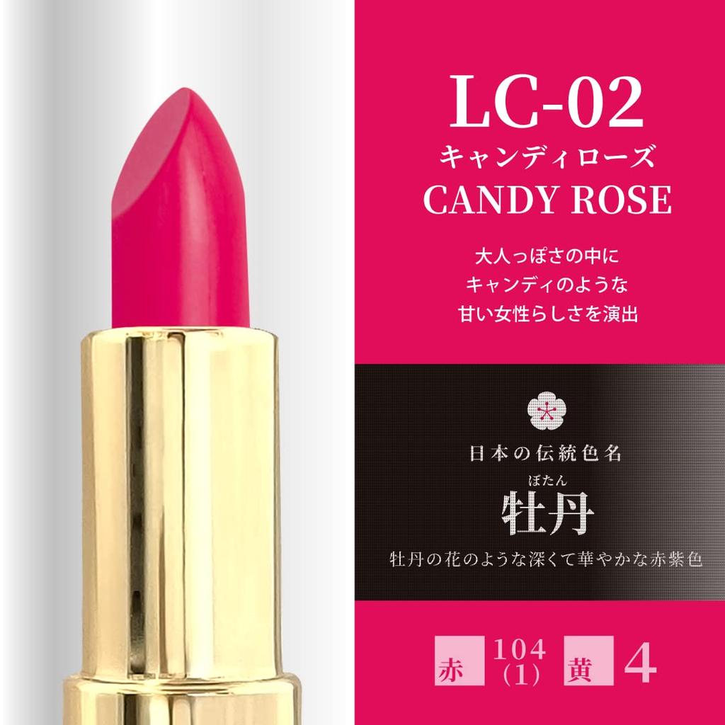 Гипоаллергенная помада, изготовленная из пищевых ингредиентов Nature Lip Color, доступна в 5 оттенках, LC-02 (Кэнди Роуз),