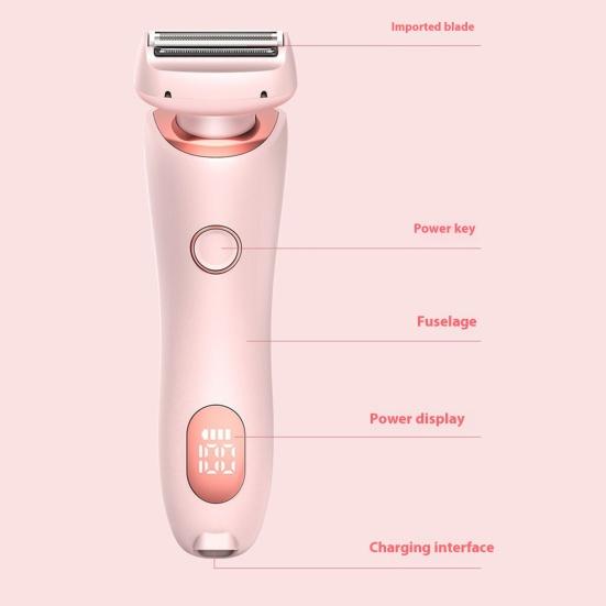 Women Electric Shaver Double Heads USB Rechargeable Waterproof Portable Face Body Bikini Area Arm Leg Hair Removal Epilator Razor Trimmer